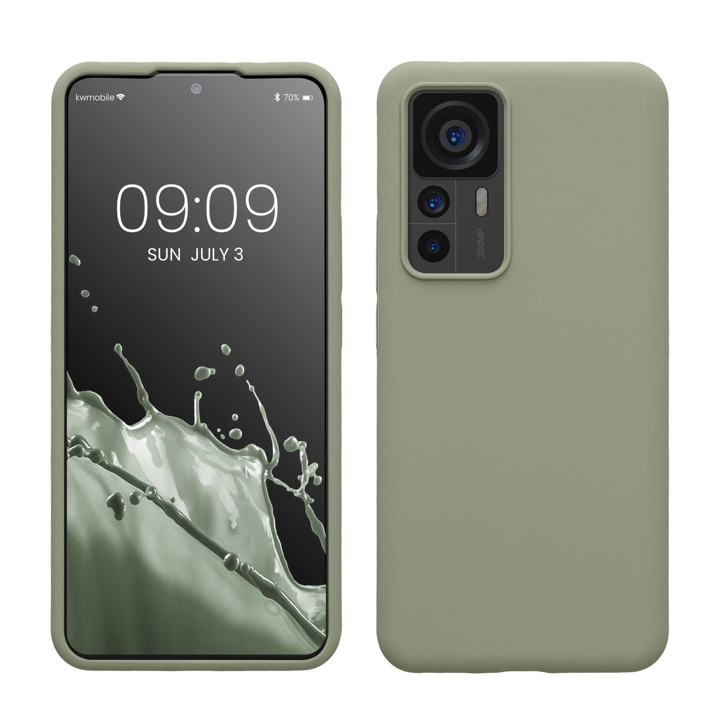 kwmobile Handyhülle für Xiaomi 12T / 12T Pro - Case Silikon - Kabelloses Laden - Schutzhülle Cover