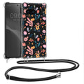 kwmobile Necklace Case kompatibel mit Google Pixel 7 Hülle Silikon Cover mit Handykette Kirschblütenblätter