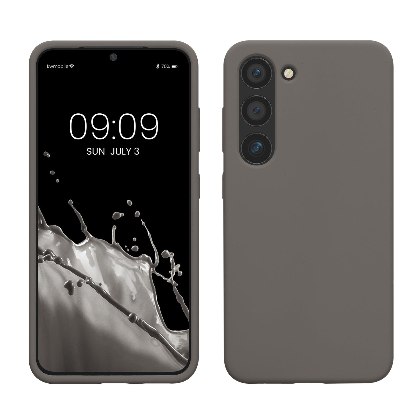 kwmobile Hülle kompatibel mit Samsung Galaxy S23 Hülle dünnes Silikon Handy Case stoßfeste Handyhülle weiche Oberfläche Kabelloses Laden