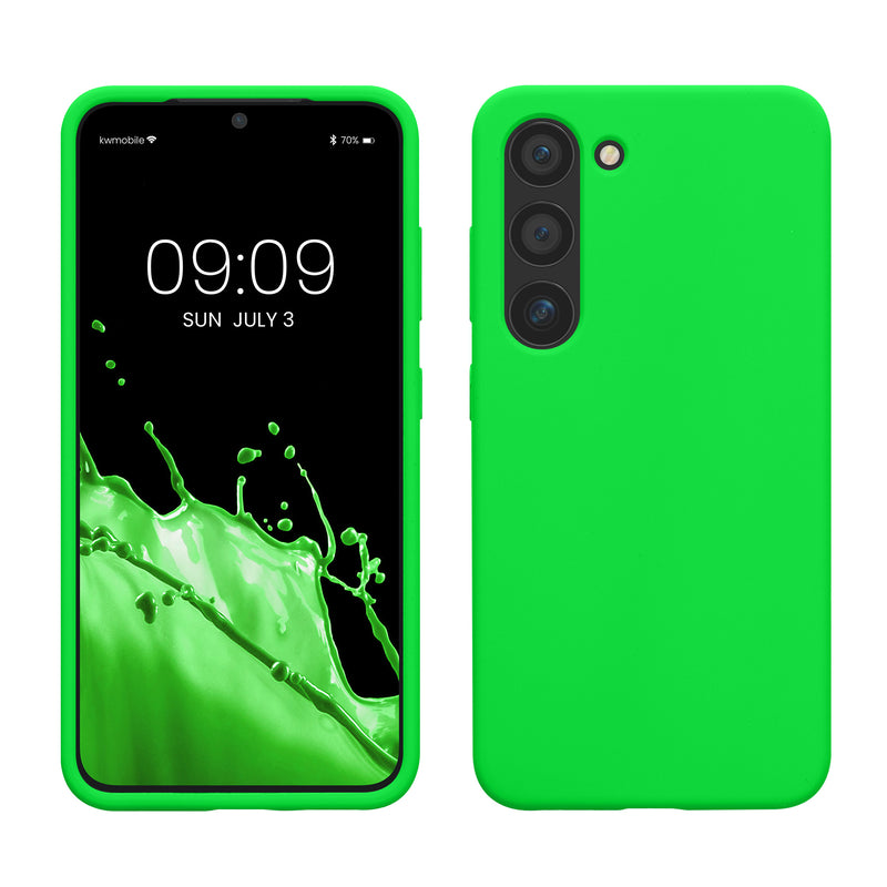 kwmobile Hülle kompatibel mit Samsung Galaxy S23 Hülle dünnes Silikon Handy Case stoßfeste Handyhülle weiche Oberfläche Kabelloses Laden