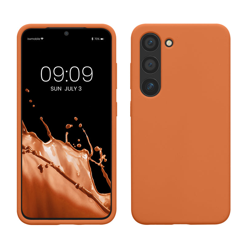 kwmobile Hülle kompatibel mit Samsung Galaxy S23 Hülle dünnes Silikon Handy Case stoßfeste Handyhülle weiche Oberfläche Kabelloses Laden