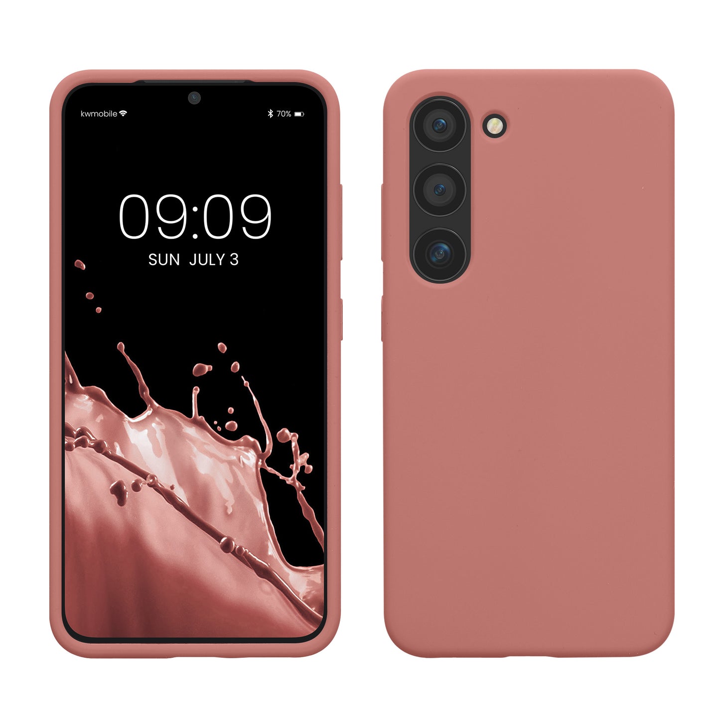 kwmobile Hülle kompatibel mit Samsung Galaxy S23 Hülle dünnes Silikon Handy Case stoßfeste Handyhülle weiche Oberfläche Kabelloses Laden