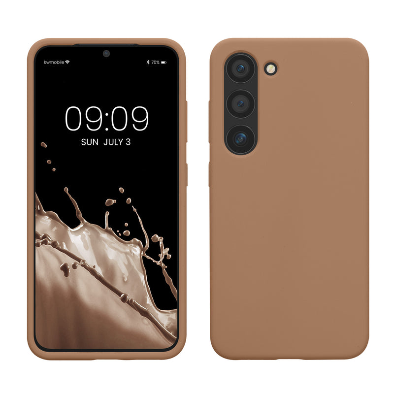 kwmobile Hülle kompatibel mit Samsung Galaxy S23 Hülle dünnes Silikon Handy Case stoßfeste Handyhülle weiche Oberfläche Kabelloses Laden