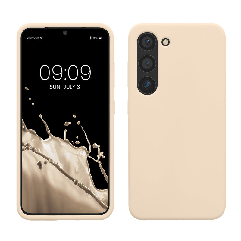 kwmobile Hülle kompatibel mit Samsung Galaxy S23 Hülle dünnes Silikon Handy Case stoßfeste Handyhülle weiche Oberfläche Kabelloses Laden