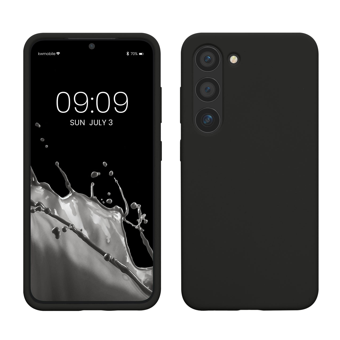 kwmobile Hülle kompatibel mit Samsung Galaxy S23 Hülle dünnes Silikon Handy Case stoßfeste Handyhülle weiche Oberfläche Kabelloses Laden