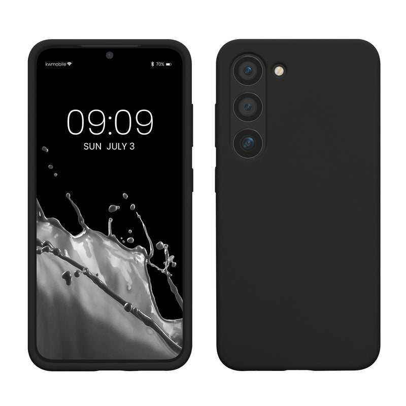 kwmobile Hülle kompatibel mit Samsung Galaxy S23 Hülle dünnes Silikon Handy Case stoßfeste Handyhülle weiche Oberfläche Kabelloses Laden