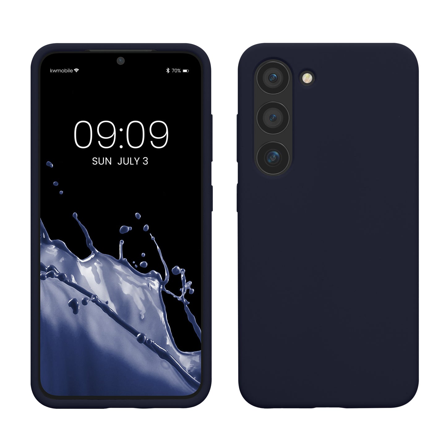 kwmobile Hülle kompatibel mit Samsung Galaxy S23 Hülle dünnes Silikon Handy Case stoßfeste Handyhülle weiche Oberfläche Kabelloses Laden