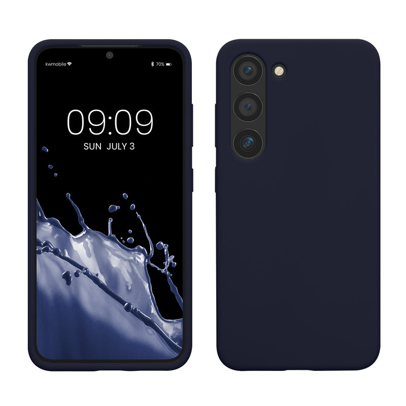 kwmobile Hülle kompatibel mit Samsung Galaxy S23 Hülle dünnes Silikon Handy Case stoßfeste Handyhülle weiche Oberfläche Kabelloses Laden