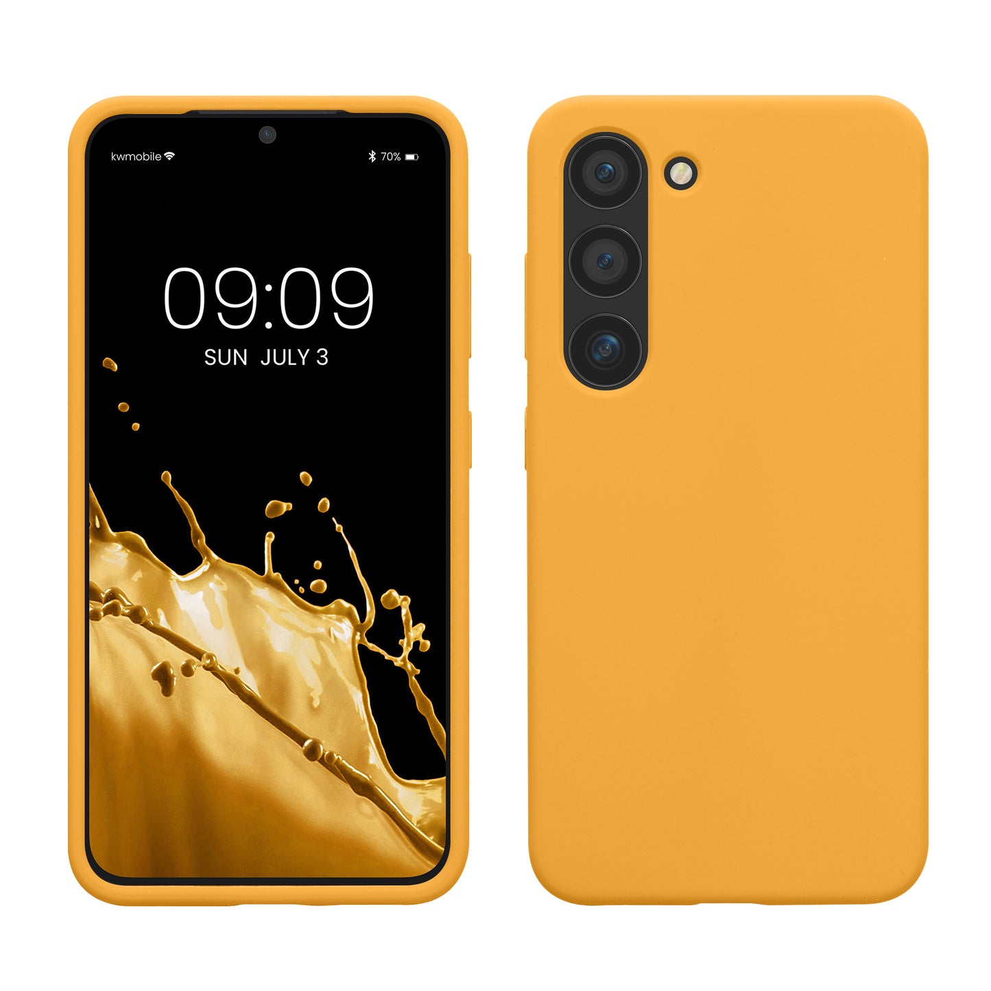 kwmobile Hülle kompatibel mit Samsung Galaxy S23 Hülle dünnes Silikon Handy Case stoßfeste Handyhülle weiche Oberfläche Kabelloses Laden