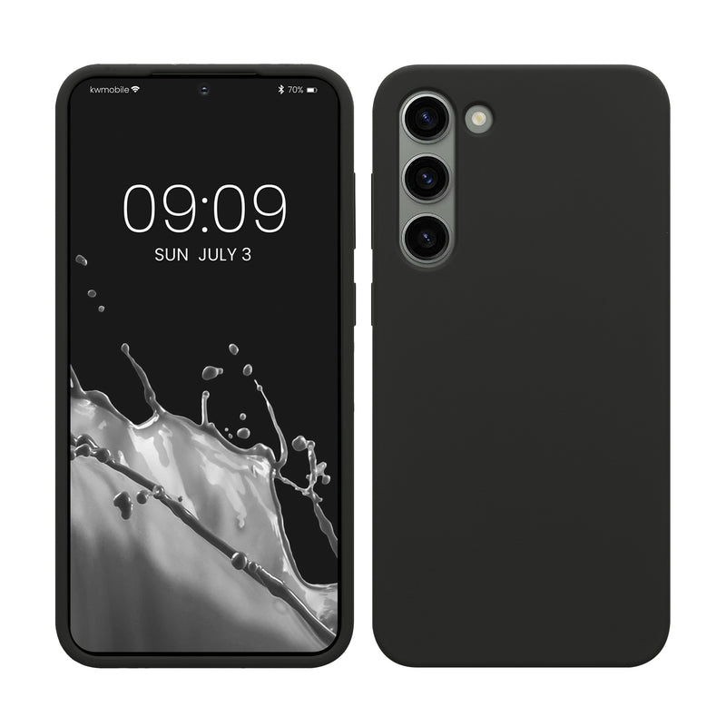 kwmobile Hülle kompatibel mit Samsung Galaxy S23 Plus Hülle - dünnes Silikon Handy Case - stoßfeste Handyhülle weiche Oberfläche - Kabelloses Laden