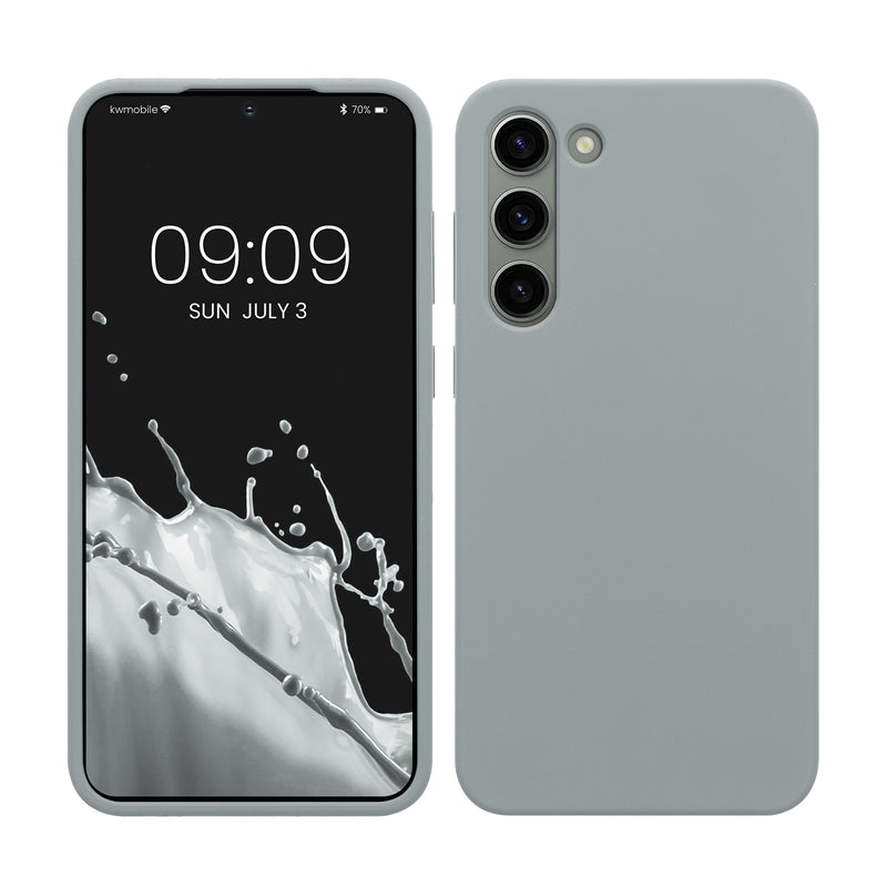 kwmobile Hülle kompatibel mit Samsung Galaxy S23 Plus Hülle - dünnes Silikon Handy Case - stoßfeste Handyhülle weiche Oberfläche - Kabelloses Laden