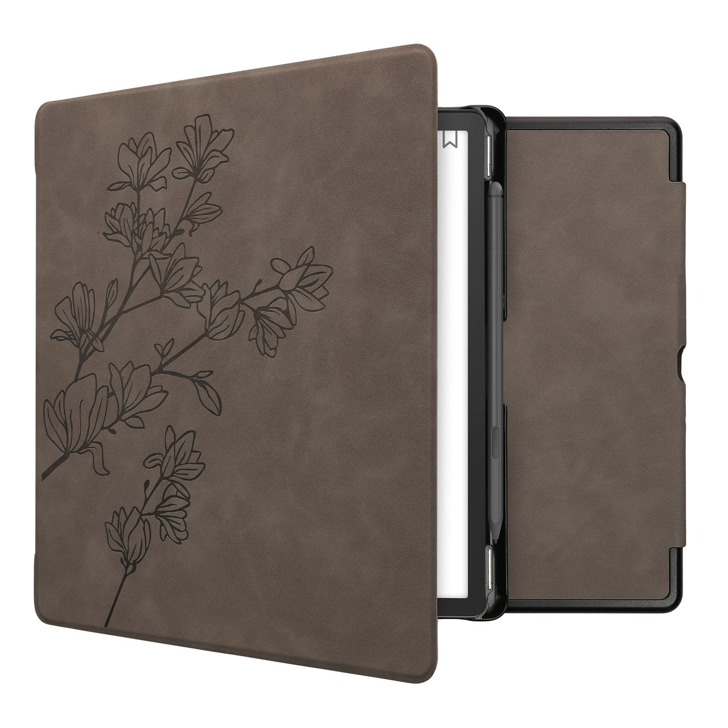kwmobile Schutzhülle für Amazon Kindle Scribe (2022/2024) Hülle - eReader Case aus Kunstleder mit Auto Sleep Funktion - Aufgehende Sonne