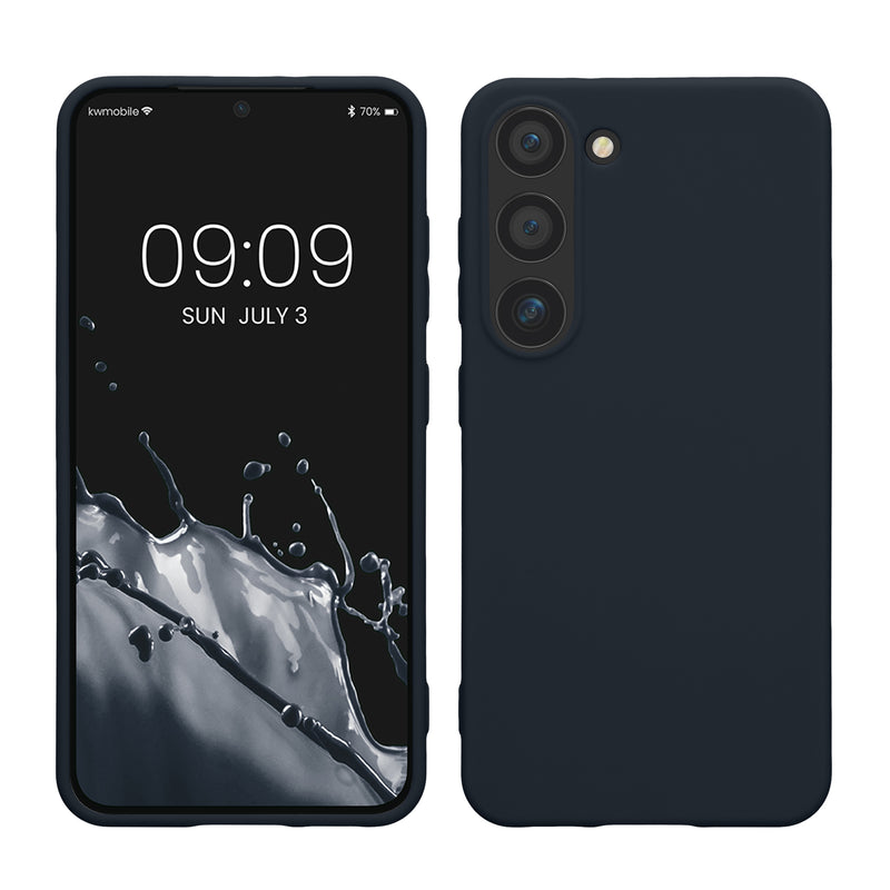 kwmobile Hülle kompatibel mit Samsung Galaxy S23 Hülle - Silikon Handyhülle - Case stoßabsorbierend flexibel - Kabelloses Laden