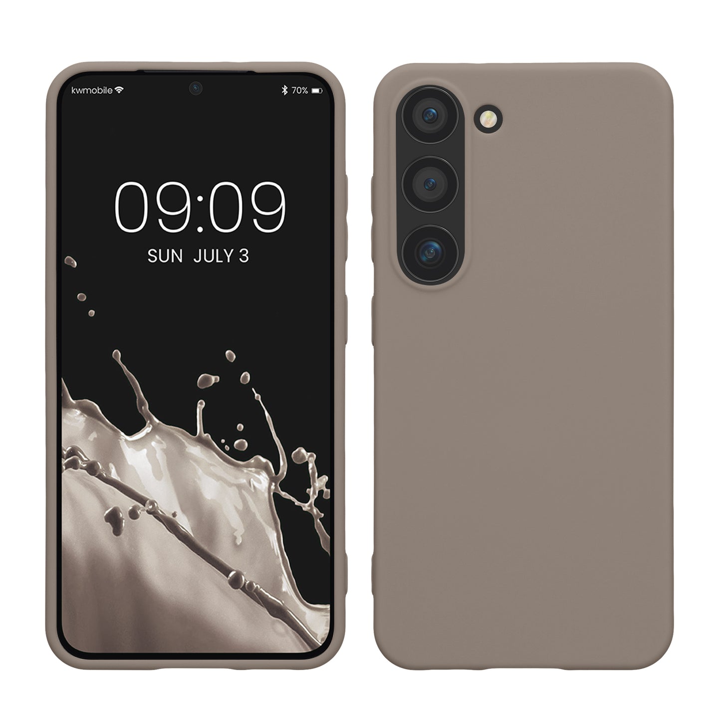 kwmobile Hülle kompatibel mit Samsung Galaxy S23 Hülle - Silikon Handyhülle - Case stoßabsorbierend flexibel - Kabelloses Laden