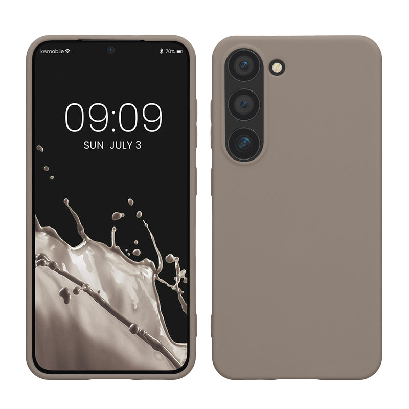 kwmobile Hülle kompatibel mit Samsung Galaxy S23 Hülle - Silikon Handyhülle - Case stoßabsorbierend flexibel - Kabelloses Laden