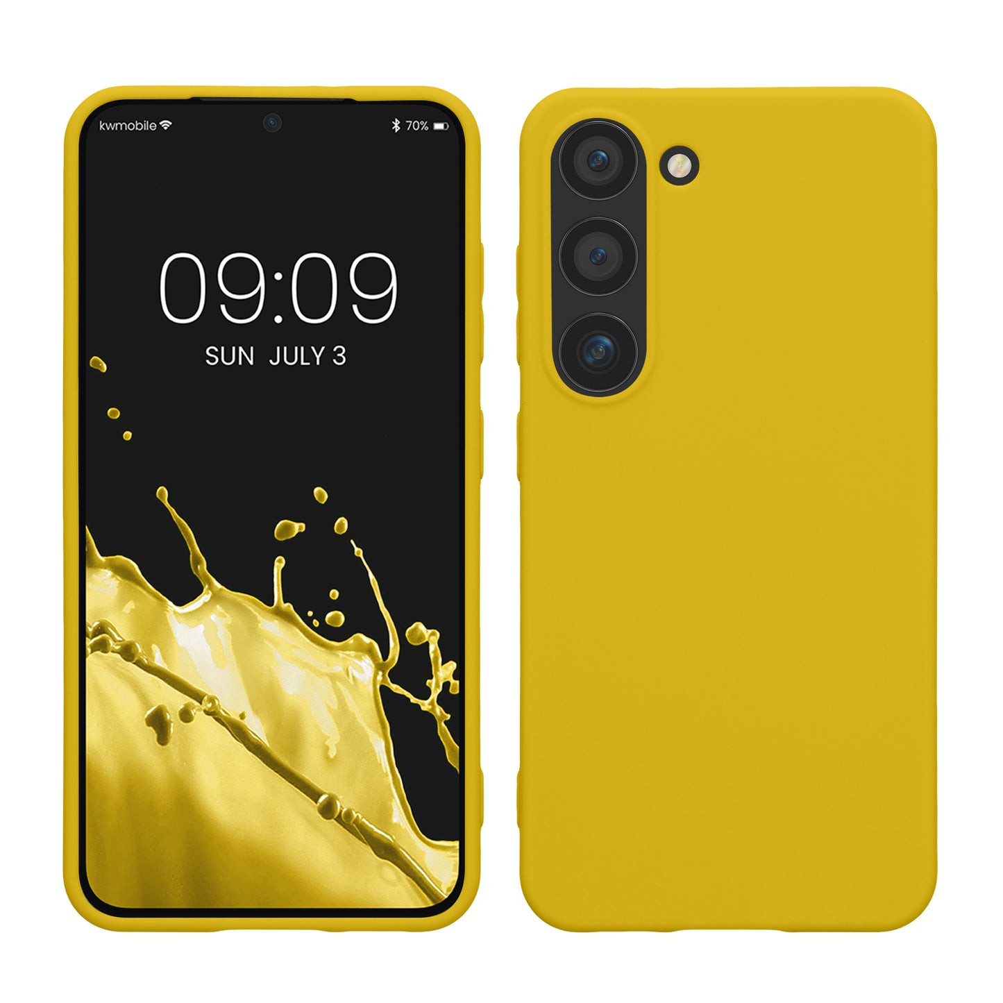 kwmobile Hülle kompatibel mit Samsung Galaxy S23 Hülle - Silikon Handyhülle - Case stoßabsorbierend flexibel - Kabelloses Laden
