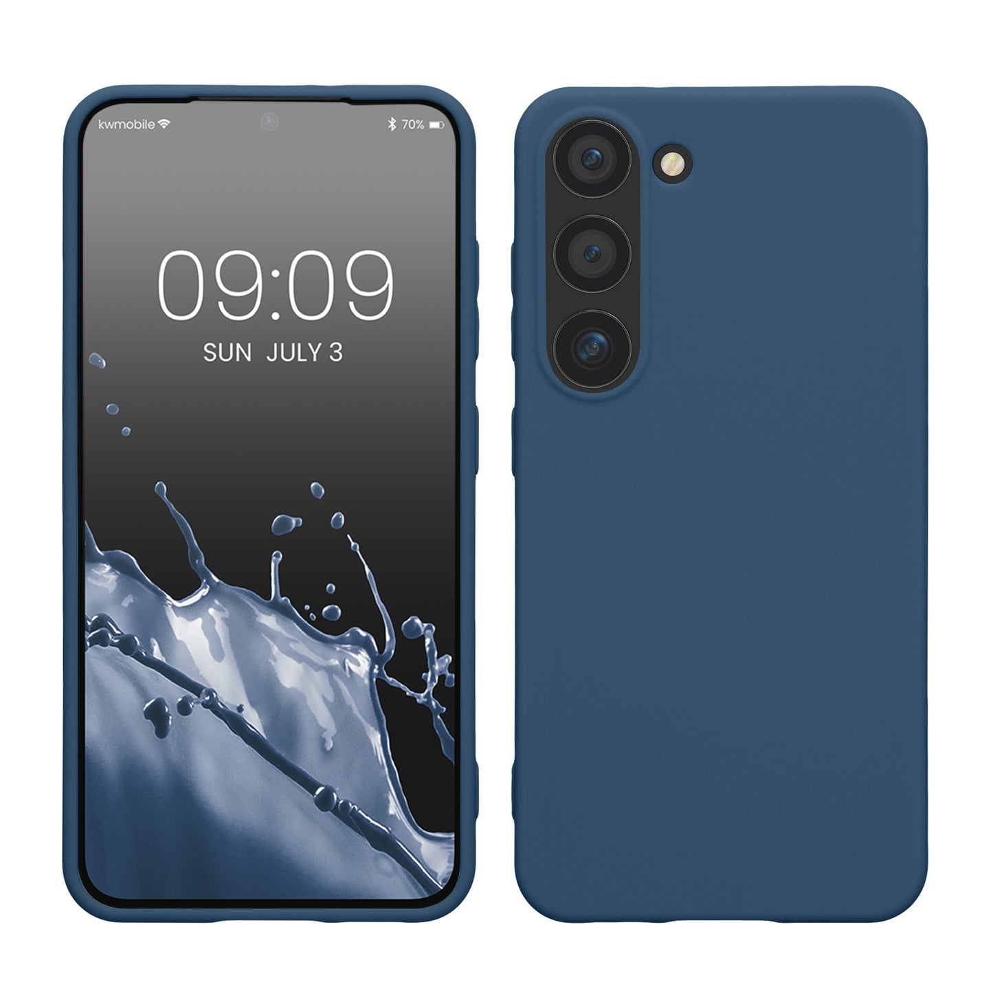 kwmobile Hülle kompatibel mit Samsung Galaxy S23 Hülle - Silikon Handyhülle - Case stoßabsorbierend flexibel - Kabelloses Laden