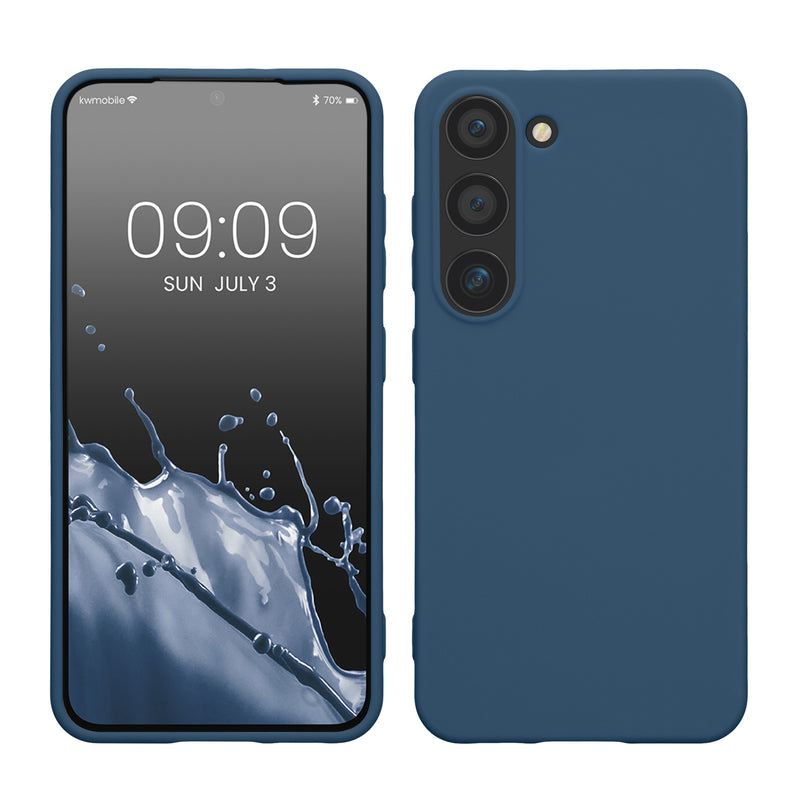 kwmobile Hülle kompatibel mit Samsung Galaxy S23 Hülle - Silikon Handyhülle - Case stoßabsorbierend flexibel - Kabelloses Laden