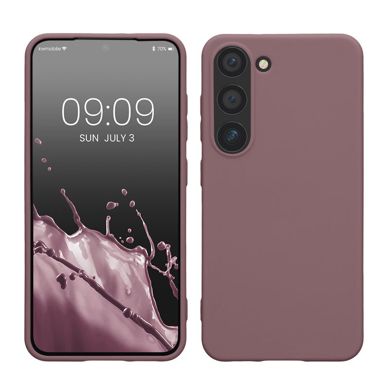 kwmobile Hülle kompatibel mit Samsung Galaxy S23 Hülle - Silikon Handyhülle - Case stoßabsorbierend flexibel - Kabelloses Laden