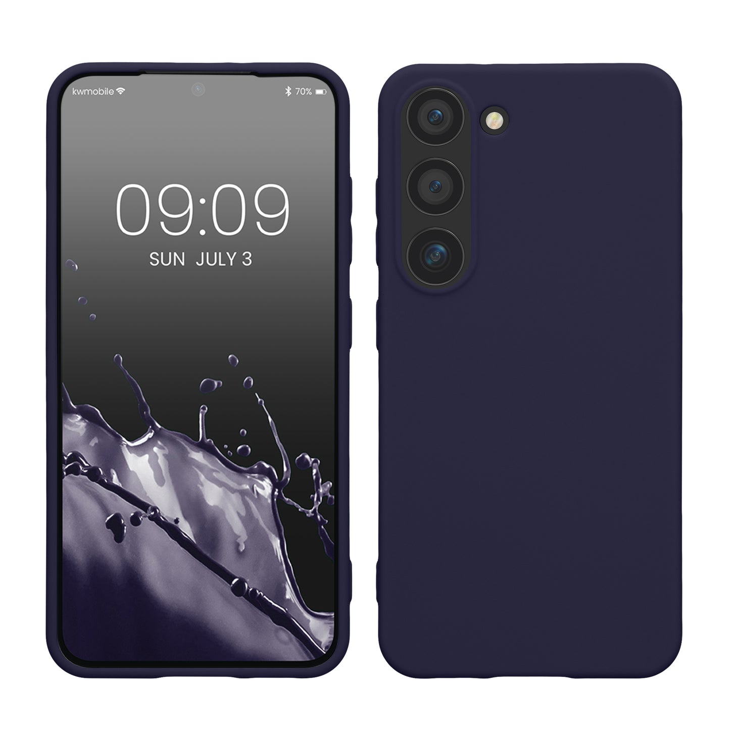 kwmobile Hülle kompatibel mit Samsung Galaxy S23 Hülle - Silikon Handyhülle - Case stoßabsorbierend flexibel - Kabelloses Laden
