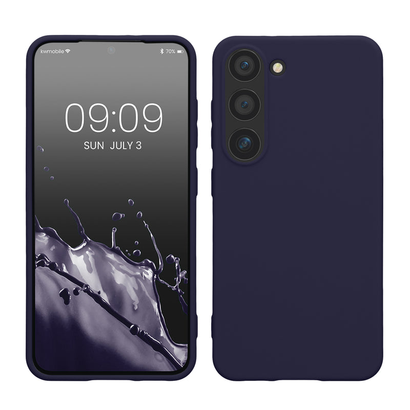 kwmobile Hülle kompatibel mit Samsung Galaxy S23 Hülle - Silikon Handyhülle - Case stoßabsorbierend flexibel - Kabelloses Laden