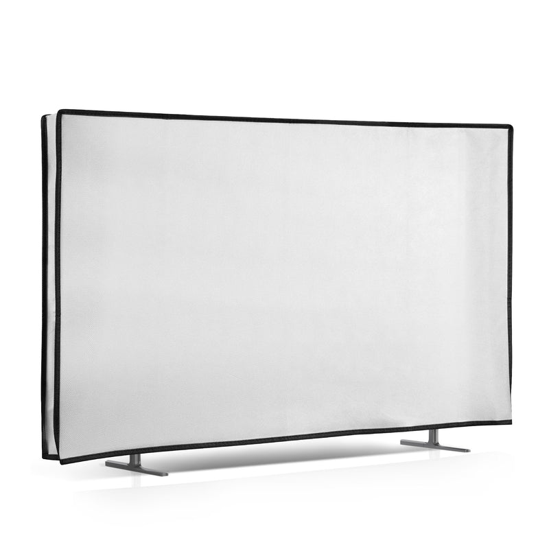 kwmobile 24" TV Abdeckung Indoor - Fernseher Hülle Bildschirmschutz Abdeckung - TV Bildschirm Staubschutzhülle - Fernsehabdeckung - Weiß Weiß  