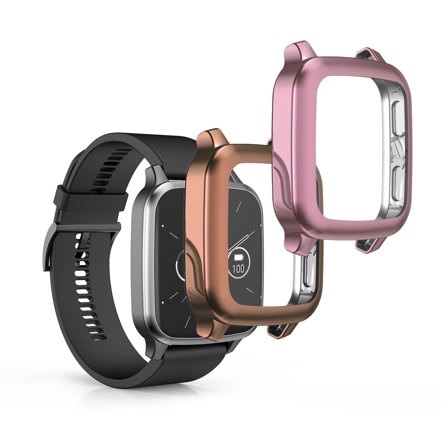 kwmobile Schutzhülle für Garmin Venu Sq 2 Music / Sq 2 Fullbody Display Cover Set
