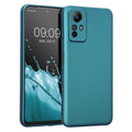 kwmobile Handyhülle kompatibel mit Xiaomi Redmi Note 12S Hülle - weiche Silikon Case metallisch schimmernd in Metallic Karibikblau Metallic Karibikblau  