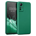 kwmobile Handyhülle kompatibel mit Xiaomi Redmi Note 12S Hülle - weiche Silikon Case metallisch schimmernd in Metallic Dunkelgrün Metallic Dunkelgrün  