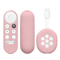 kwmobile 2x Hülle für Fernbedienung und Streaming Gerät kompatibel mit Google Chromecast 2020 4K (not for New-Generation) - Silikon Case Set für TV Zubehör in Altrosa Altrosa  [dsg05]