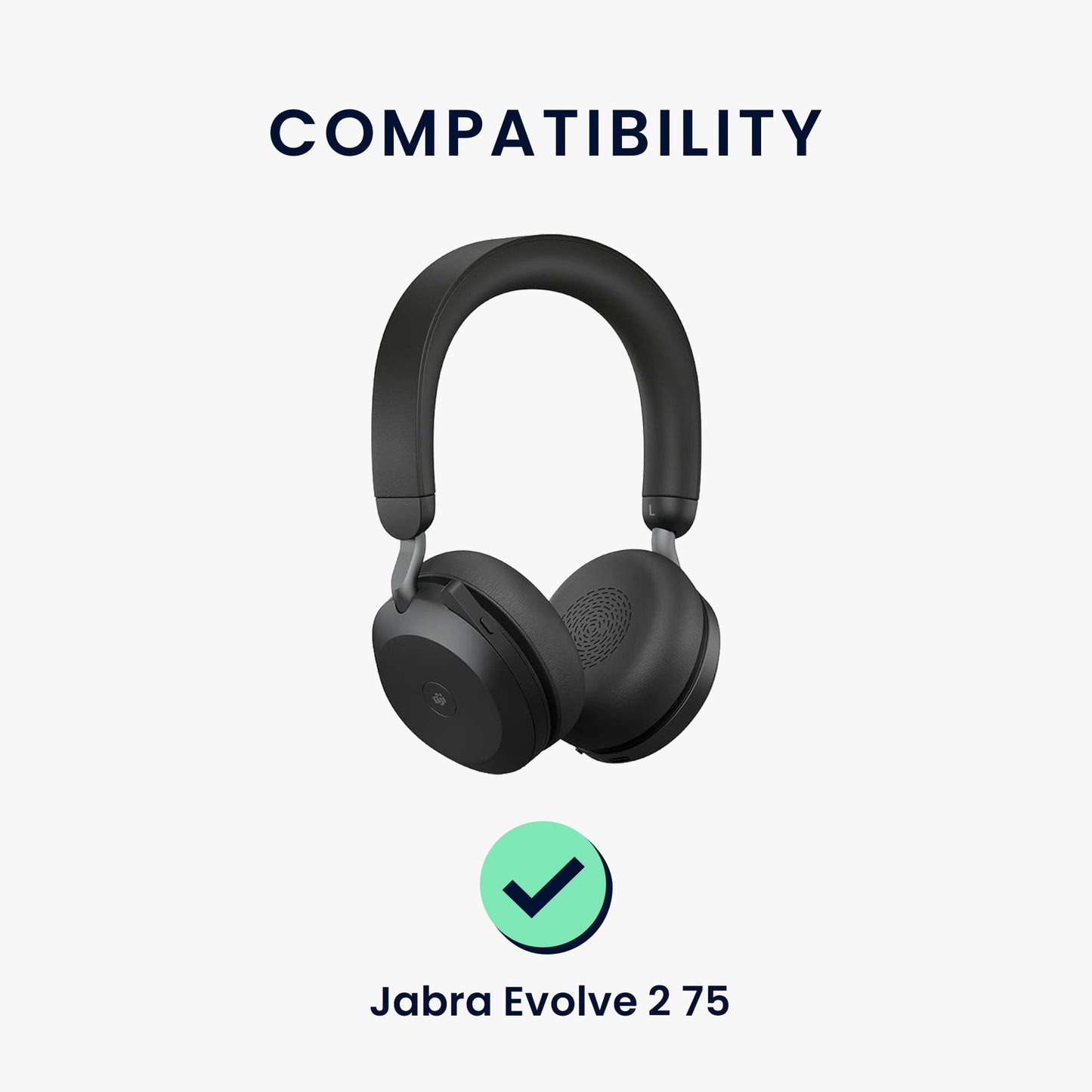 kwmobile Ohr Polster für Jabra Evolve 2 75 Ohrpolster Ersatz Kopfhörer Ersatzteile Over Ear Headphones