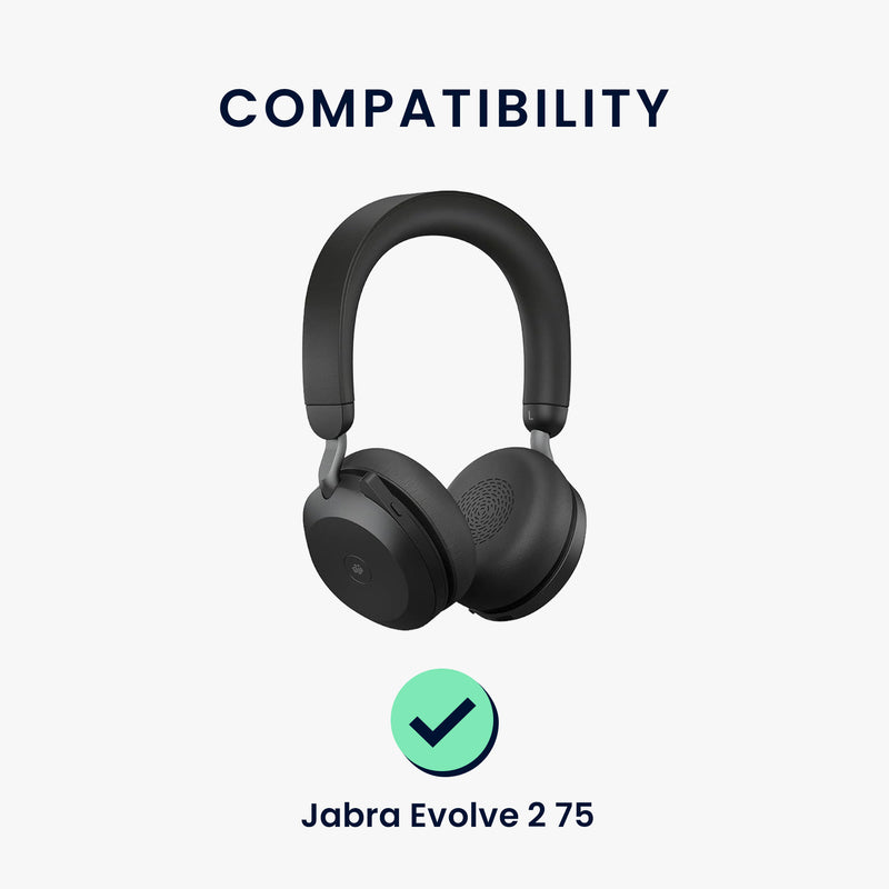 kwmobile Ohr Polster für Jabra Evolve 2 75 Ohrpolster Ersatz Kopfhörer Ersatzteile Over Ear Headphones