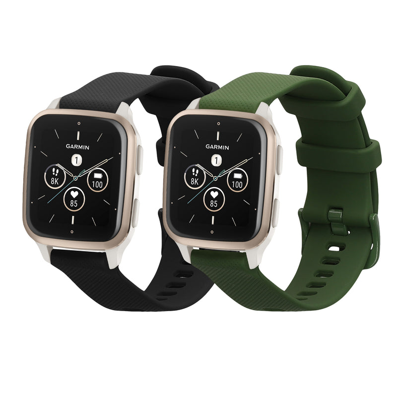 kwmobile Uhrenarmband für Garmin Venu Sq 2 Music / Sq 2 / Vivoactive 6 / Vivoactive 5 Armband Fitnesstracker Band Set Ersatzarmband Smartwatch