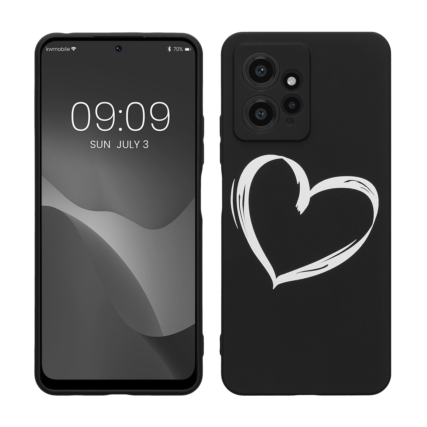 kwmobile Hülle kompatibel mit Xiaomi Redmi Note 12 (4G) - Handyhülle Silikon Case - Don't touch my Phone