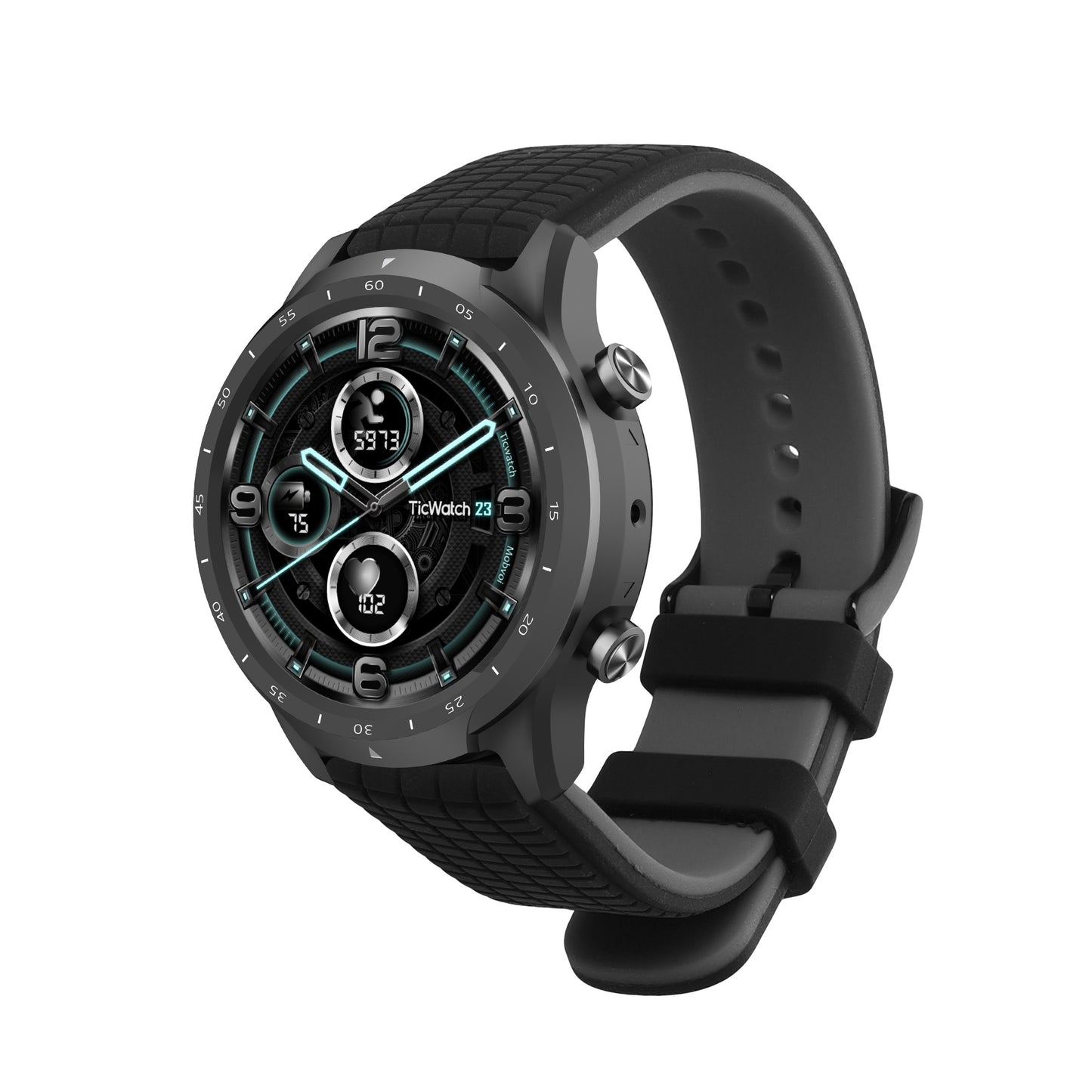 kwmobile Silikon Uhrenarmband für Ticwatch Pro 3 Ultra / Pro 3 / S2 / GTX Armband Ersatzarmband für Fitnesstracker Wechselarmband Smartwatch