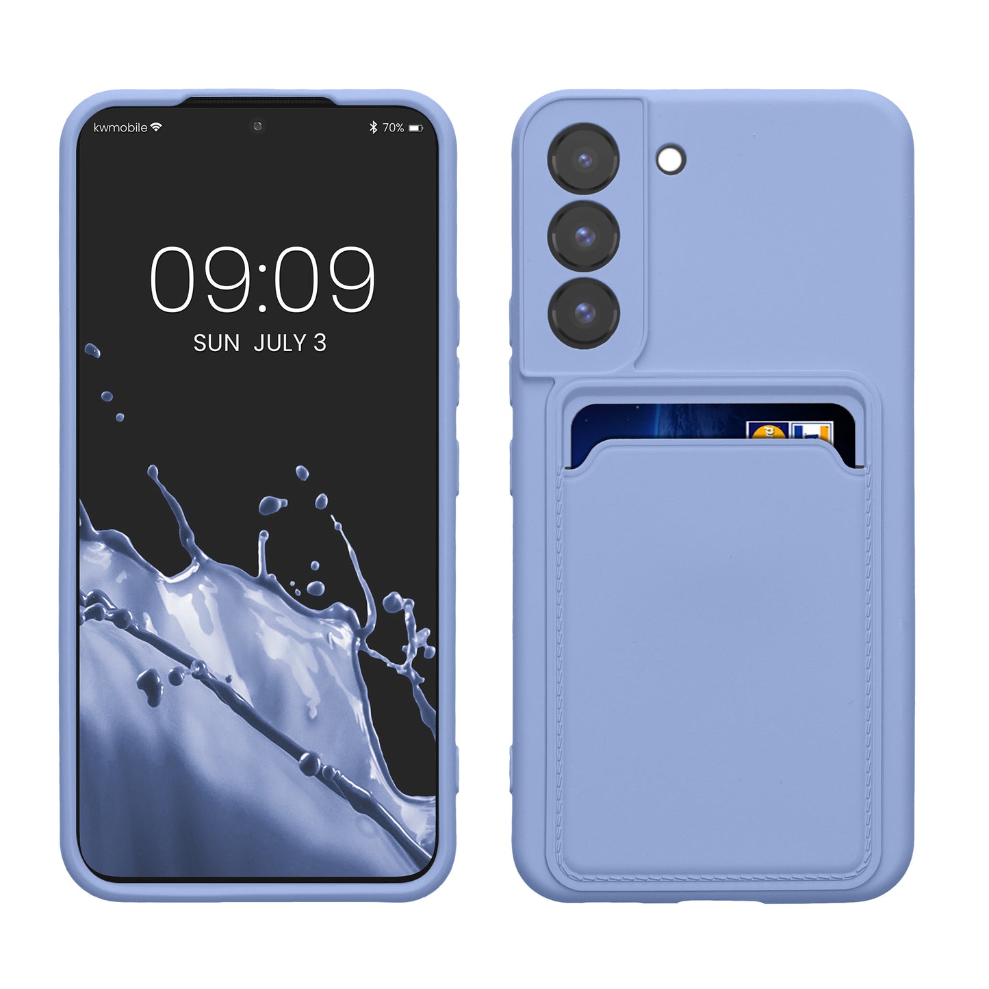 kwmobile Handyhülle kompatibel mit Samsung Galaxy S22 Hülle - Handy Cover mit Fach für Karten