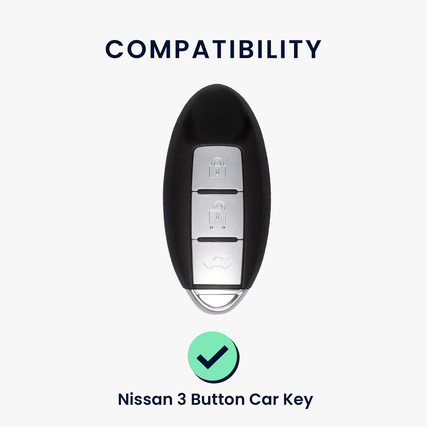 kwmobile Autoschlüssel Hülle kompatibel mit Nissan 3-Tasten Autoschlüssel - Schlüsselhülle Silikon Cover
