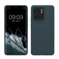 kwmobile Hülle kompatibel mit Motorola Edge 40 Hülle - Silikon Handy Case - Handyhülle weiche Oberfläche - kabelloses Laden - Dunkler Schiefer Dunkler Schiefer  