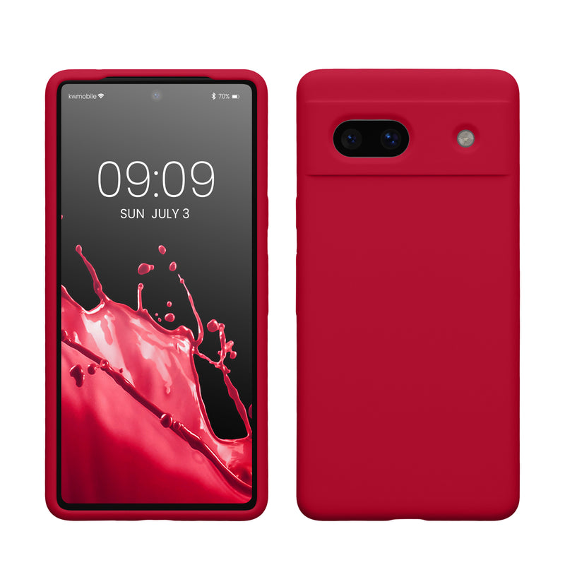 kwmobile Handyhülle für Google Pixel 7a Hülle, für Pixel 7a Case - Hülle Silikon - kabelloses Laden - Sweet Cherry Sweet Cherry  