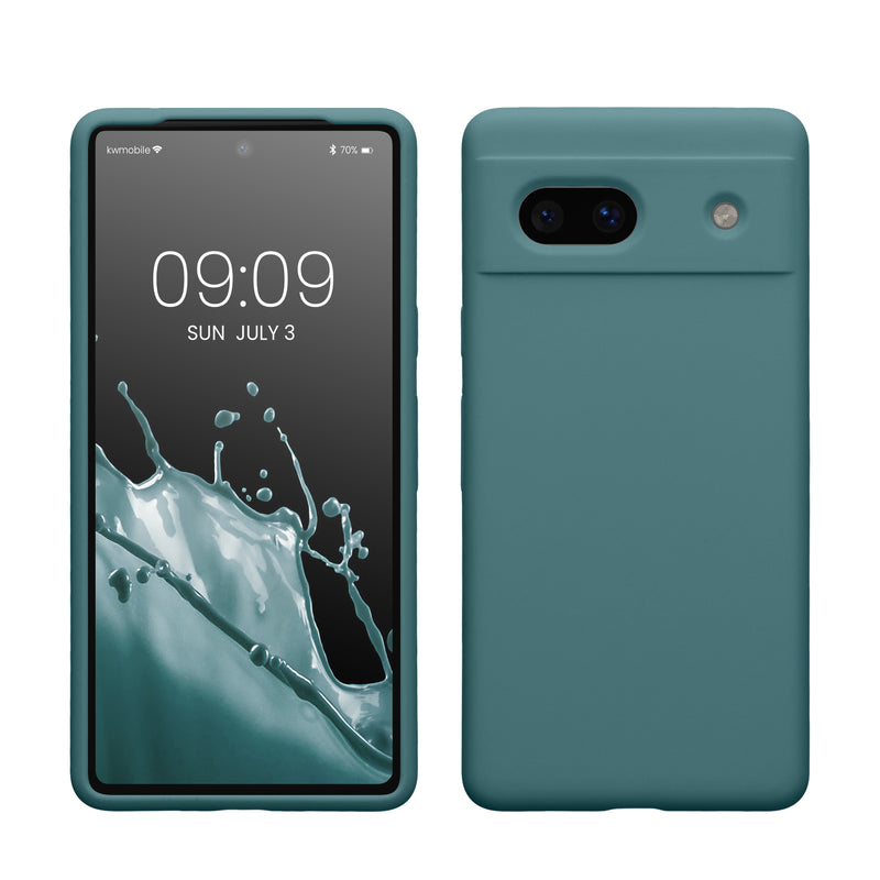 kwmobile Handyhülle für Google Pixel 7a Hülle, für Pixel 7a Case - Hülle Silikon - kabelloses Laden - Arctic Night Arctic Night  