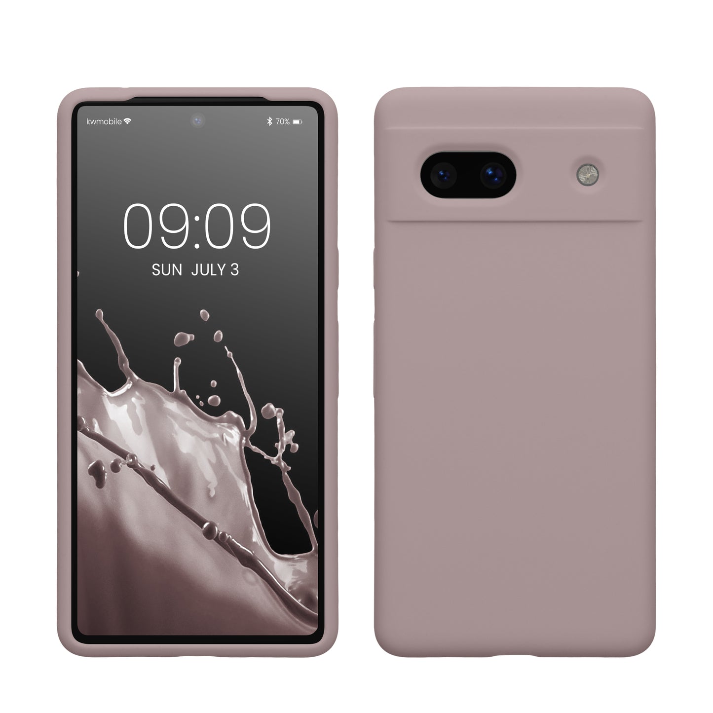 kwmobile Handyhülle für Google Pixel 7a Hülle, für Pixel 7a Case - Hülle Silikon - kabelloses Laden - Nude Lilac Nude Lilac  