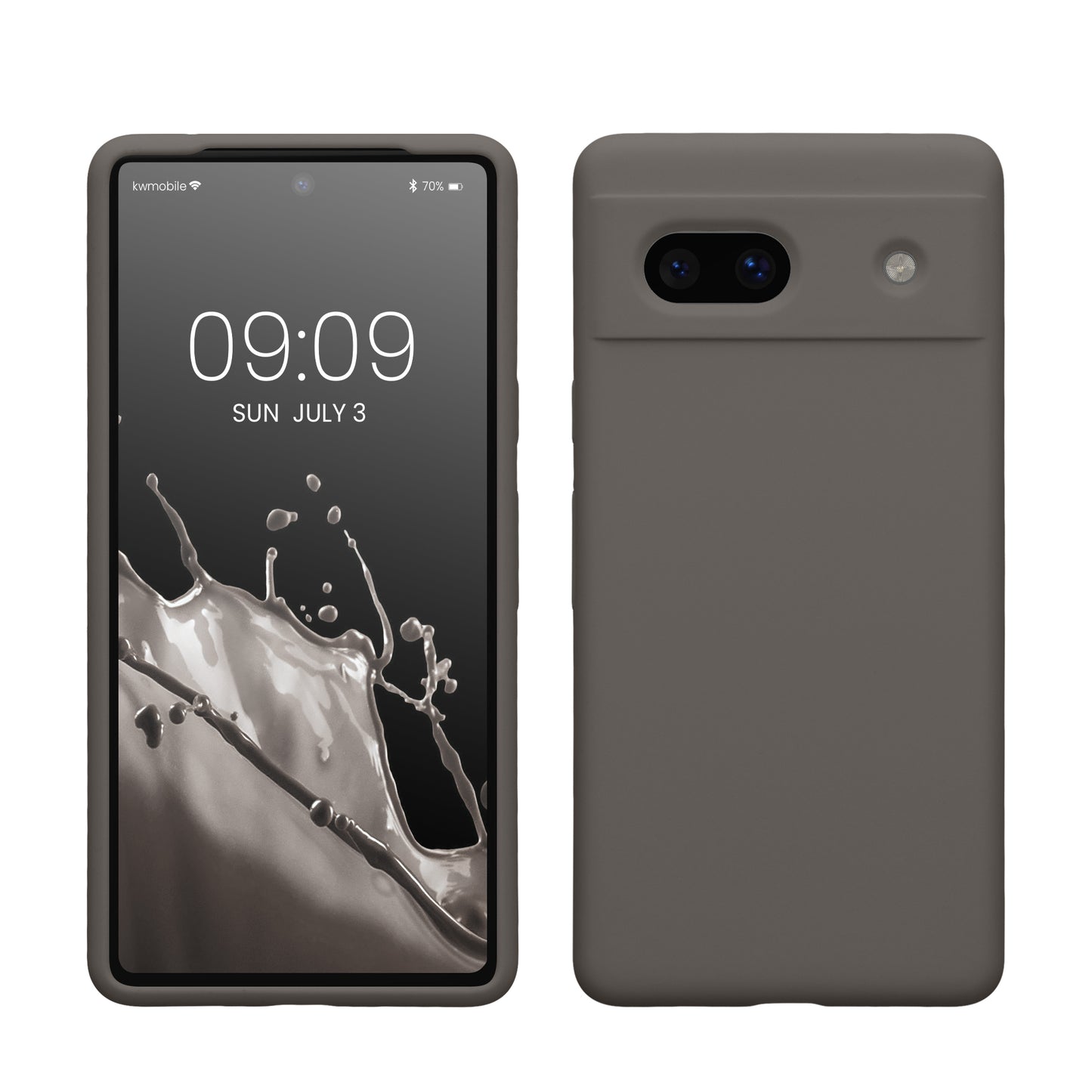kwmobile Handyhülle für Google Pixel 7a Hülle, für Pixel 7a Case - Hülle Silikon - kabelloses Laden - Stone Dust Stone Dust  