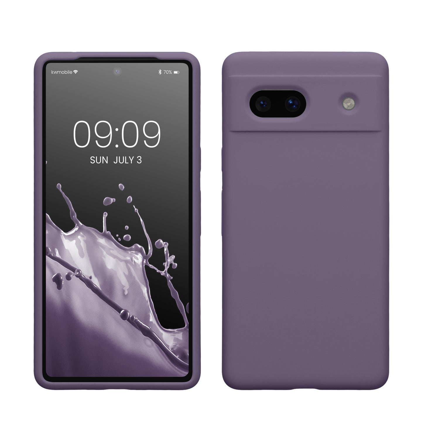kwmobile Handyhülle für Google Pixel 7a Hülle, für Pixel 7a Case - Hülle Silikon - kabelloses Laden - Helle Iris Helle Iris  
