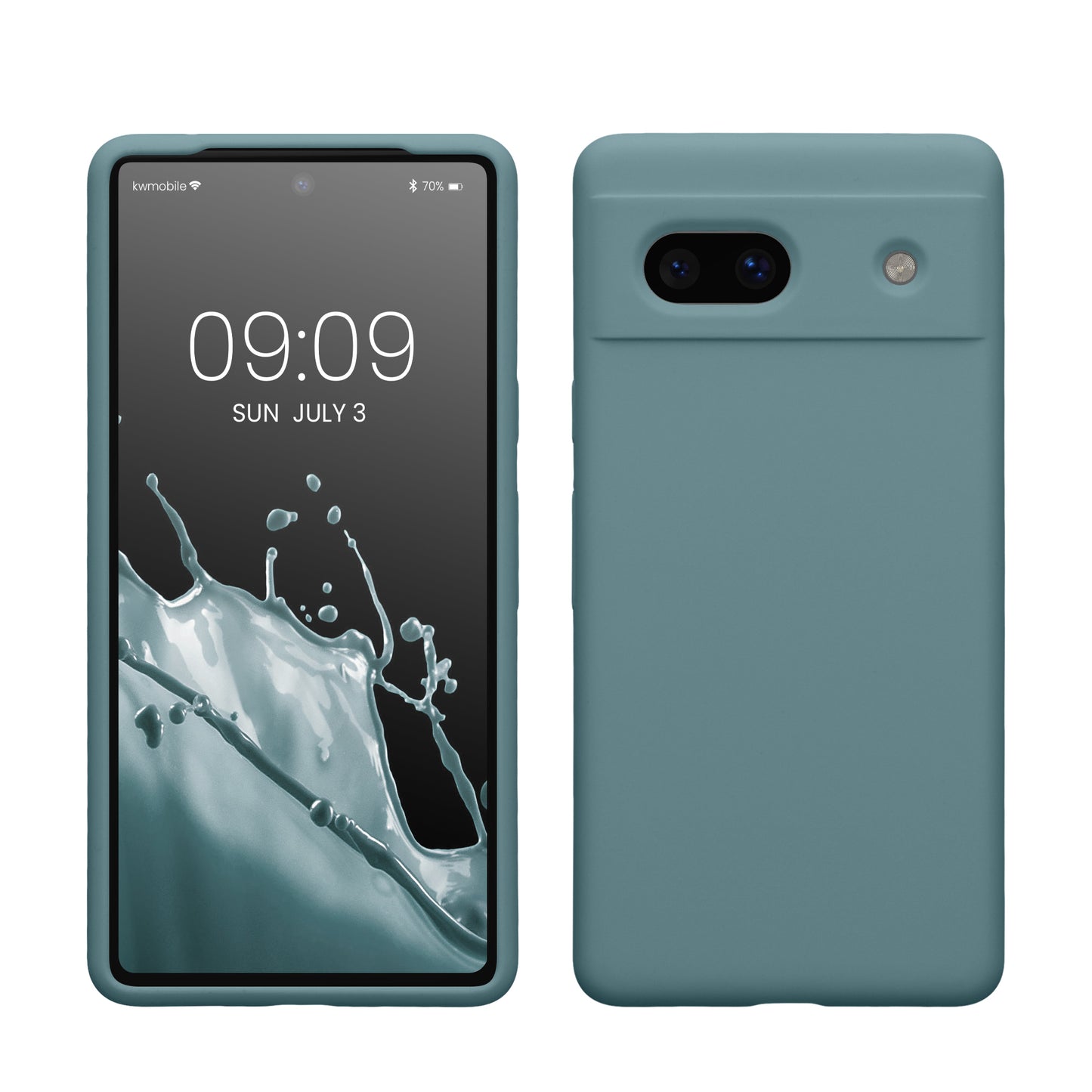 kwmobile Handyhülle für Google Pixel 7a Hülle, für Pixel 7a Case - Hülle Silikon - kabelloses Laden - Antique Stone Antique Stone  