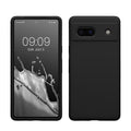 kwmobile Handyhülle für Google Pixel 7a Hülle, für Pixel 7a Case - Hülle Silikon - kabelloses Laden - Schwarz matt Schwarz matt  