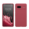 kwmobile Handyhülle für Google Pixel 7a Hülle, für Pixel 7a Case - Hülle Silikon - kabelloses Laden - Dark Rose Dark Rose  