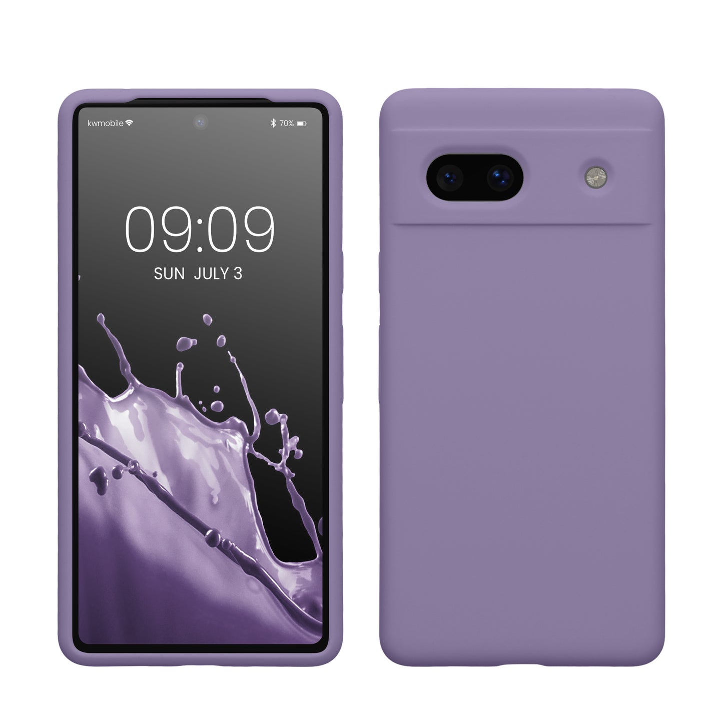 kwmobile Handyhülle für Google Pixel 7a Hülle, für Pixel 7a Case - Hülle Silikon - kabelloses Laden - Veilchen Lila Veilchen Lila  