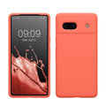 kwmobile Handyhülle für Google Pixel 7a Hülle, für Pixel 7a Case - Hülle Silikon - kabelloses Laden - Leuchtende Koralle Leuchtende Koralle  