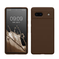 kwmobile Handyhülle für Google Pixel 7a Hülle, für Pixel 7a Case - Hülle Silikon - kabelloses Laden - Chocolate Chocolate  