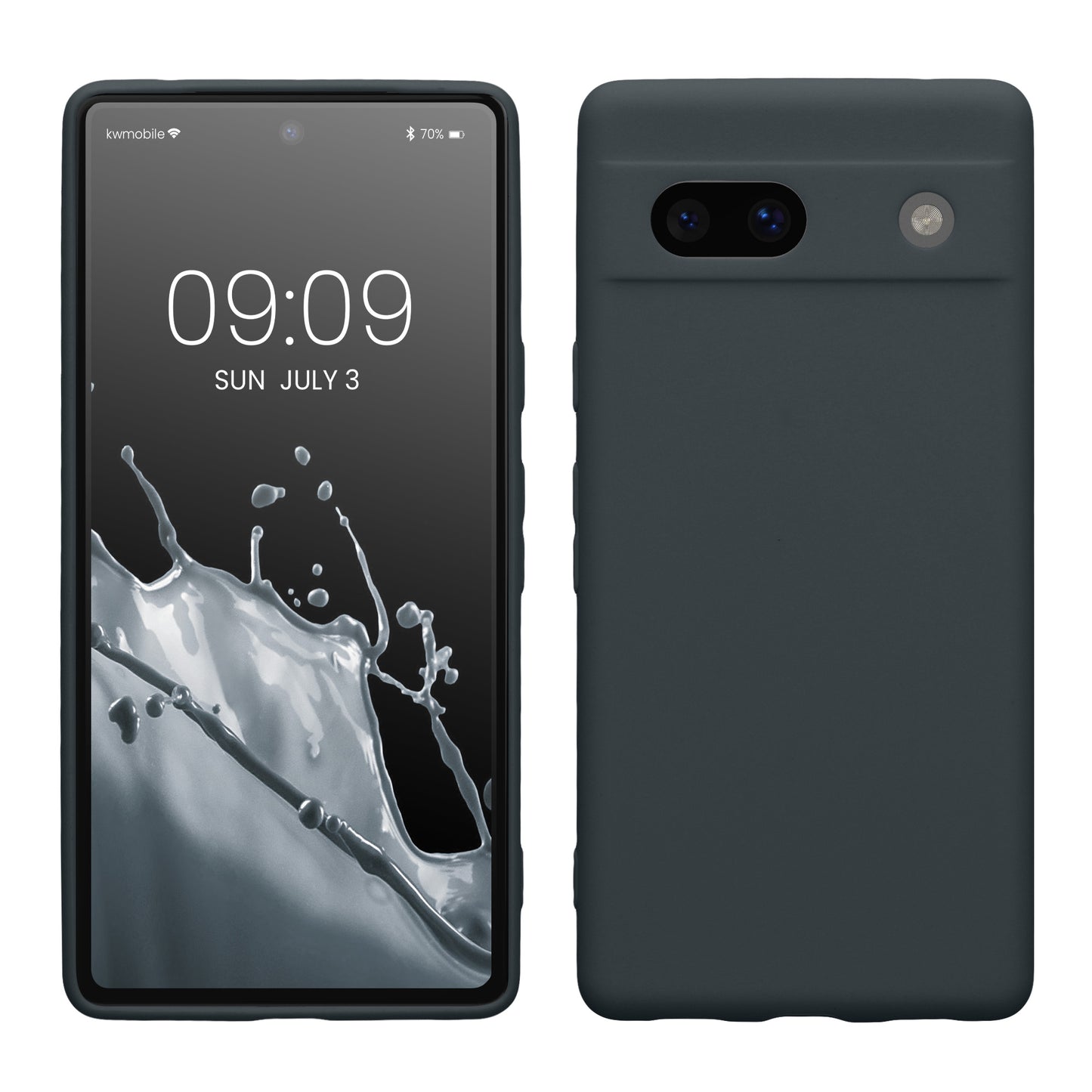 kwmobile Handyhülle kompatibel mit Google Pixel 7a Hülle - Handy Case aus weichem Silikon in Heidelbeerblau Heidelbeerblau  
